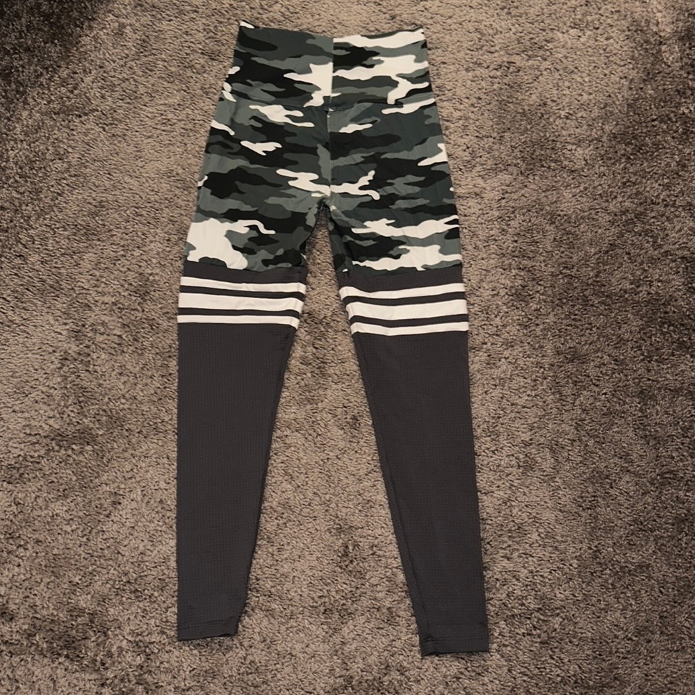 Bombshell Sportswear Camouflage and Black Leggings
